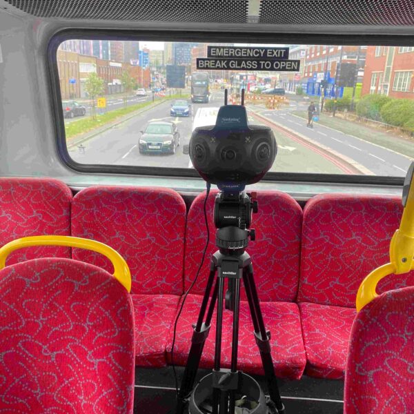 Antser VR filming using Titan 360 camera on bus