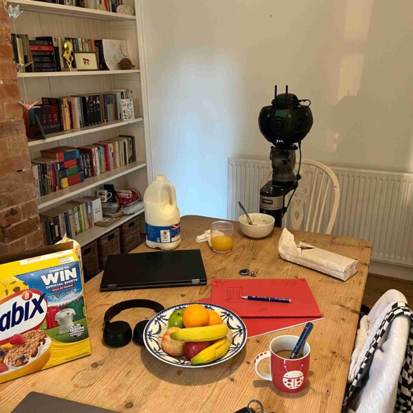 Antser VR filming using Titan 360 camera in dining room