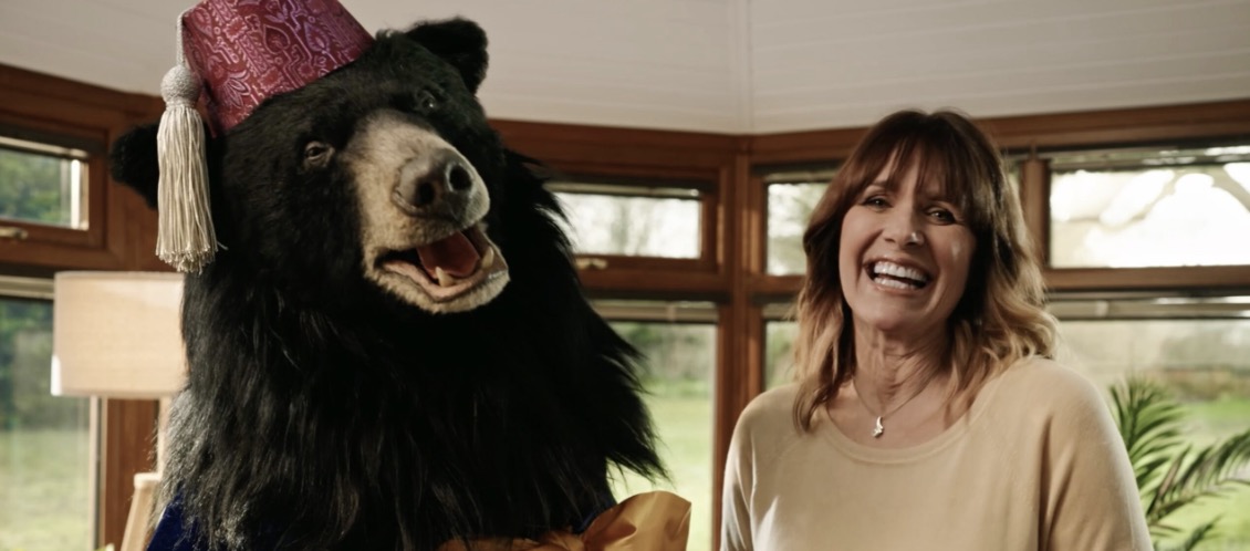 Magician bear and Carol Smiley