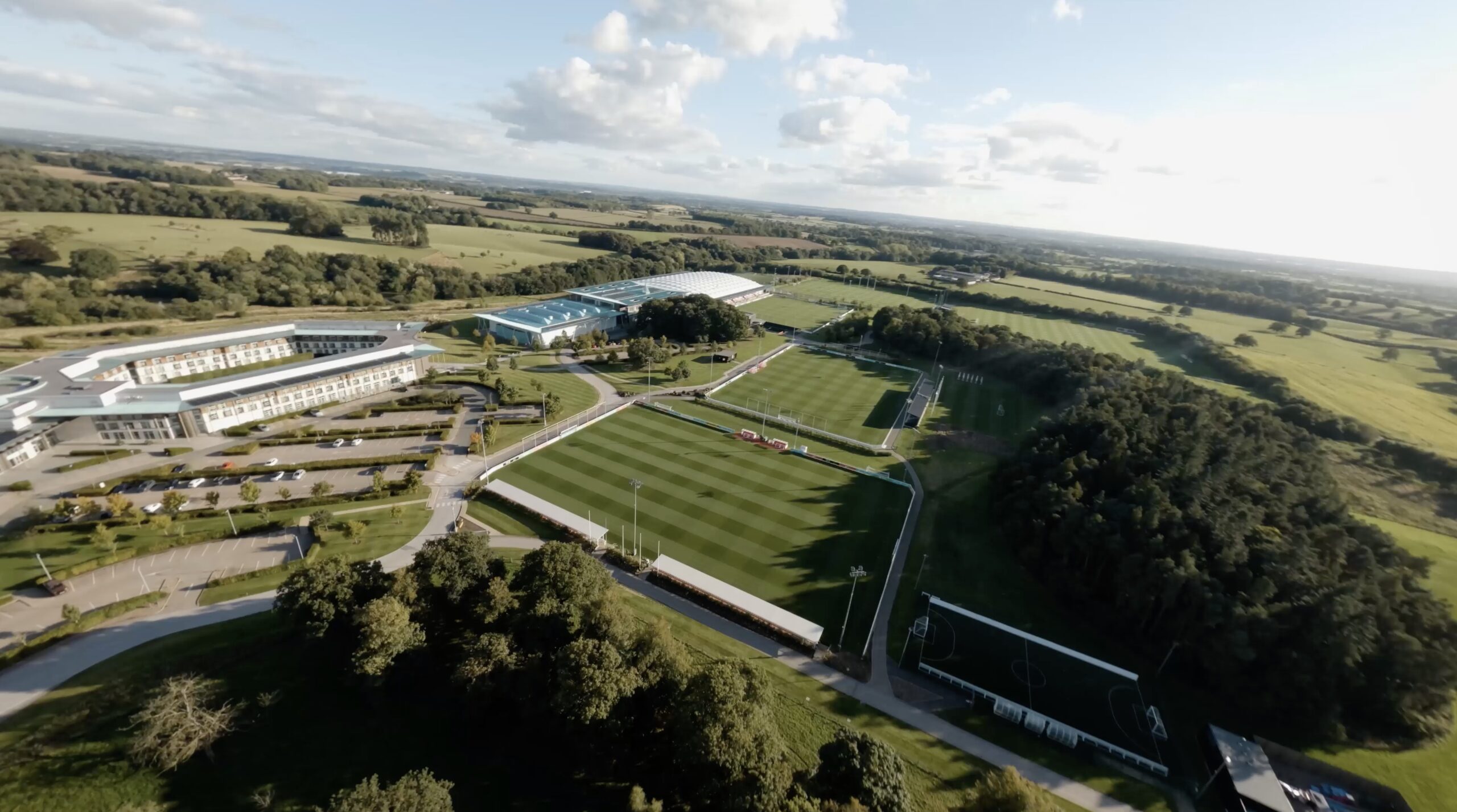 St George's Park FA training pitches birds eye view