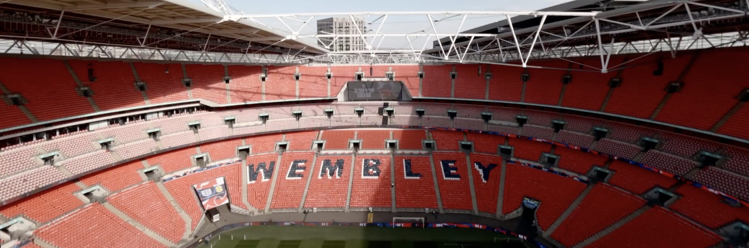 Drone shot of wembley