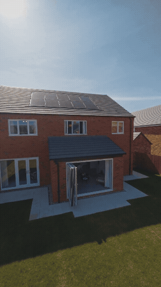 Cameron Homes FPV Drone Property Tour entering window from garden to bedroom