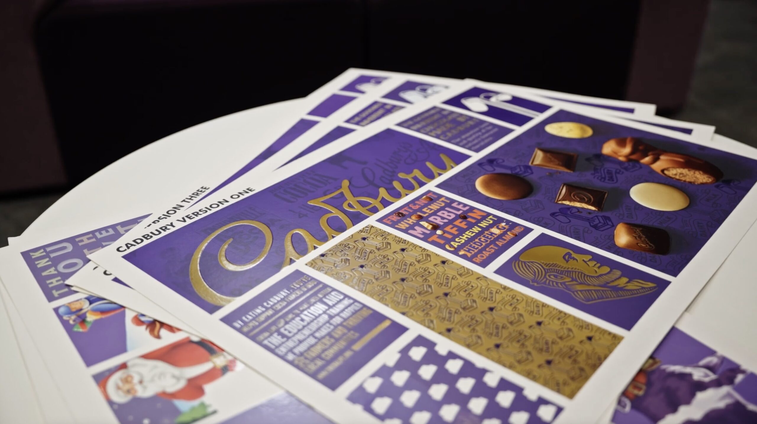 Cadbury product design mockups