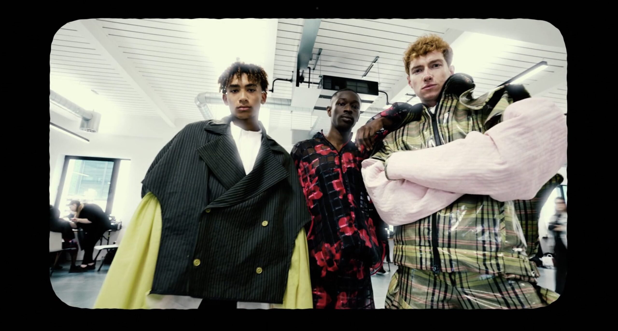 3 students at BCU School of Jewellery modelling fashion outfits