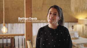 Bethan Davis PR and Events Executive at West Midlands Safari Park interview set up.