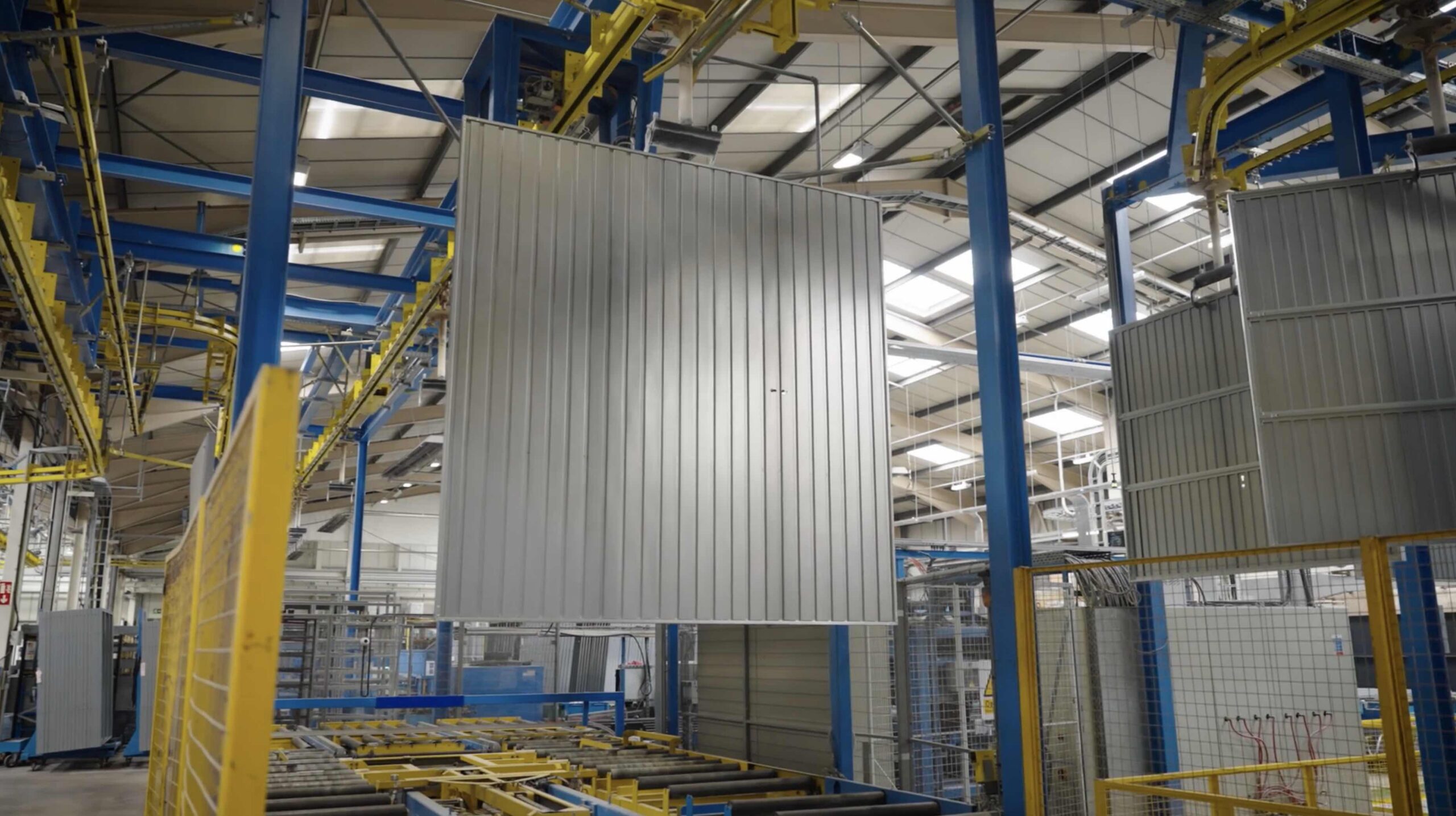 Garador garage door being manufactured in factory