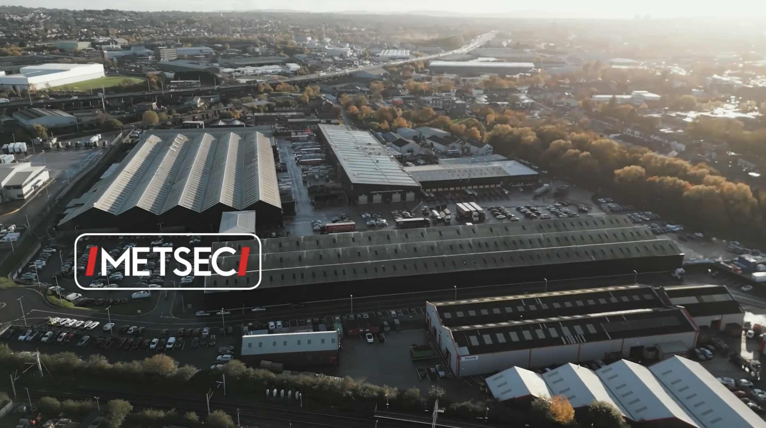 Drone shot of Metsec factory